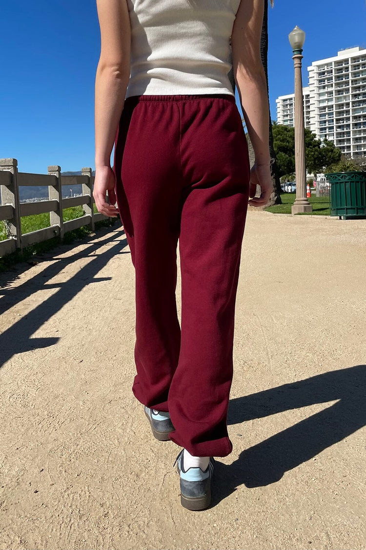 Rosa Tie Sweatpants | Burgundy / S