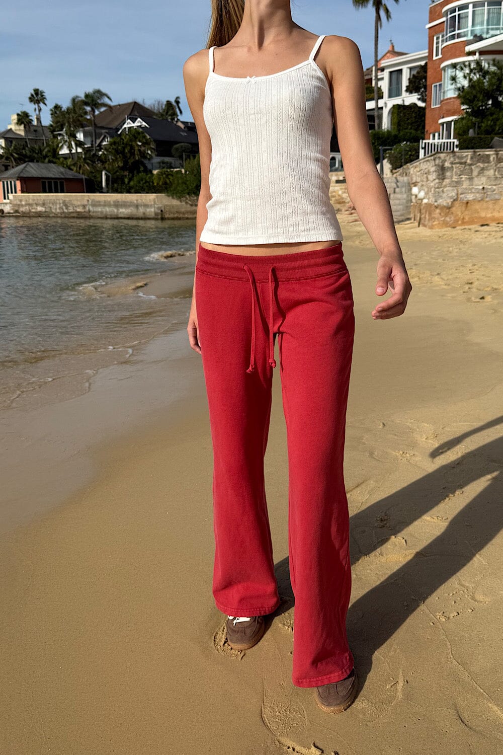 Red Brandy Melville Pants Hilary Yoga Pants - Main Image