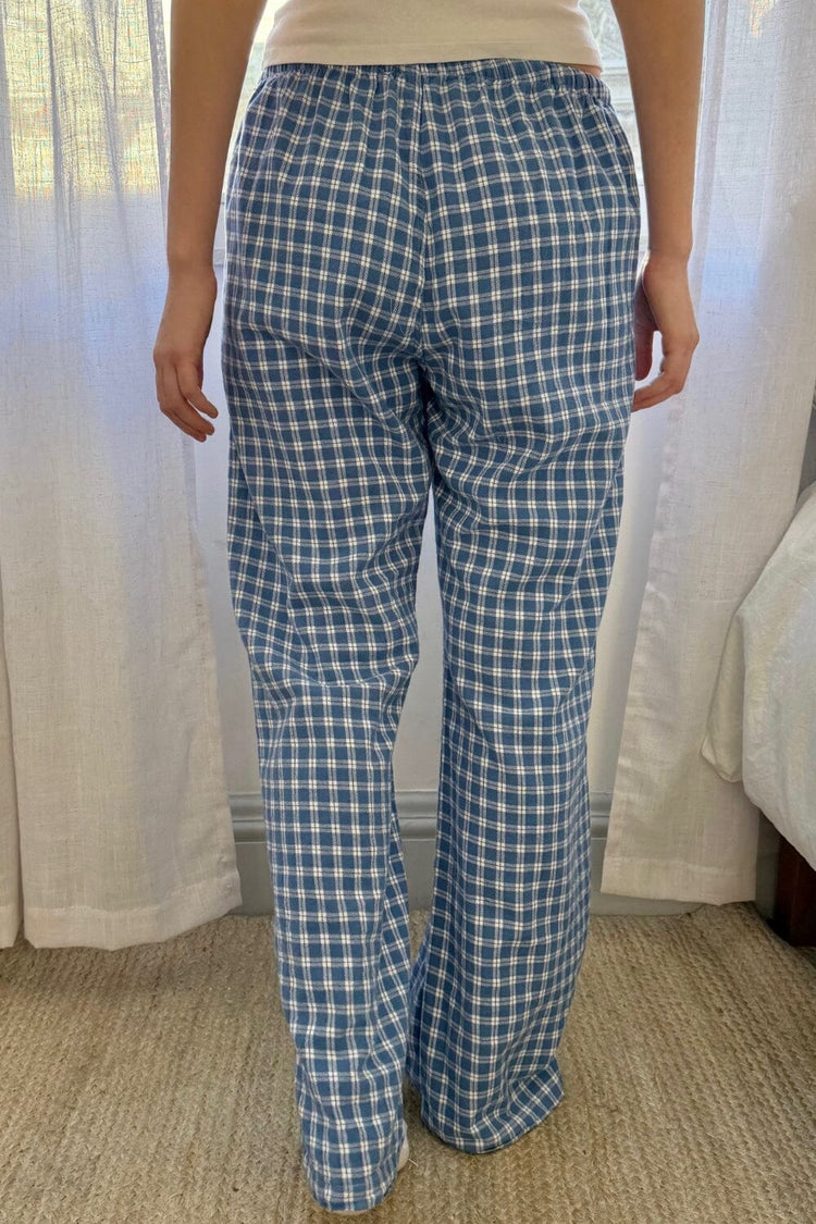 Noelia Plaid Pants | Blue And White Plaid / XS/S
