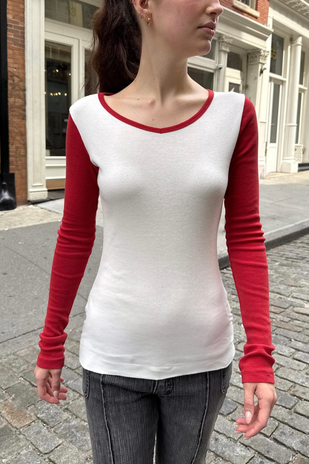 トップス Bibiy. JOSEPHINE TOP White Brandy Melville Usa-Josephine Top