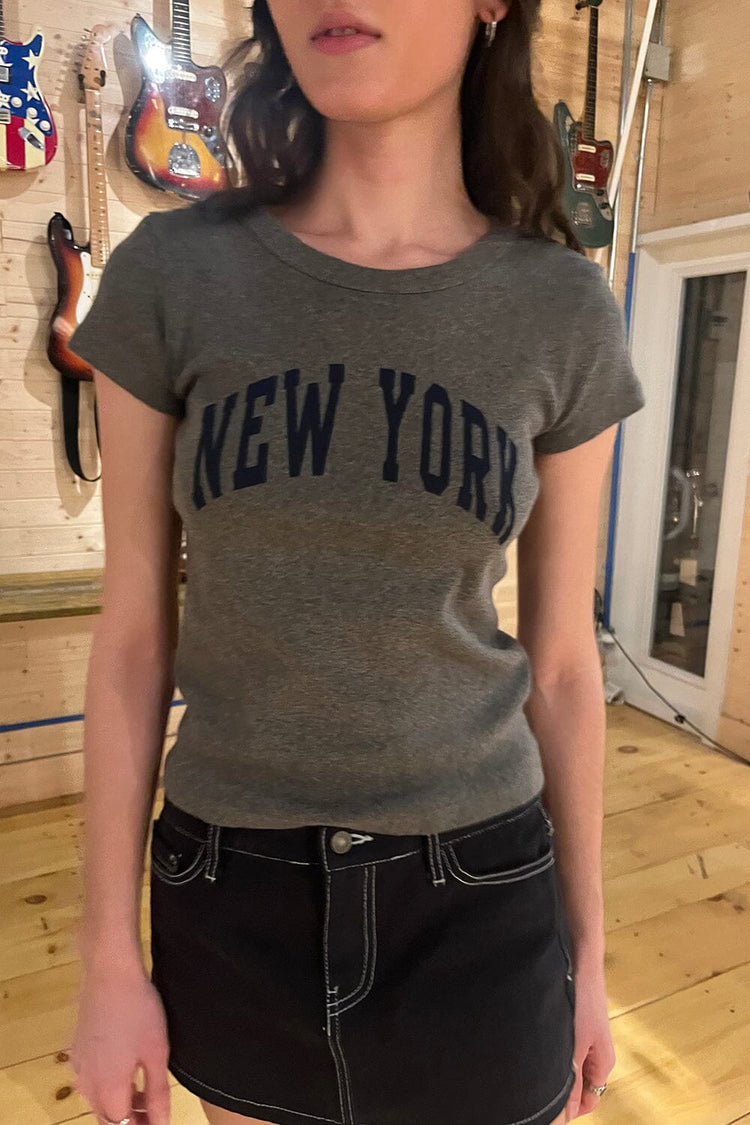 Haylie New York Top | Heather Grey / S