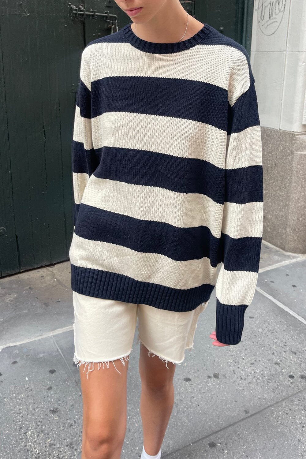 Brianna Cotton Thick Stripe Sweater – Brandy Melville Australia