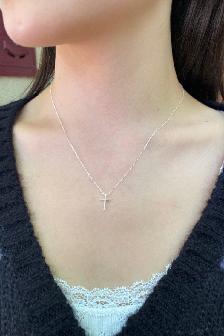 Cross Necklace | Silver