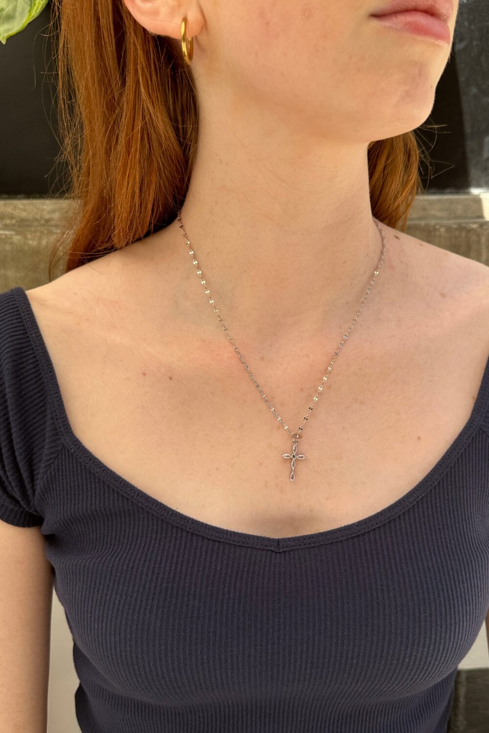 Silver Rhinestone Cross Silver Rhinestone Cross