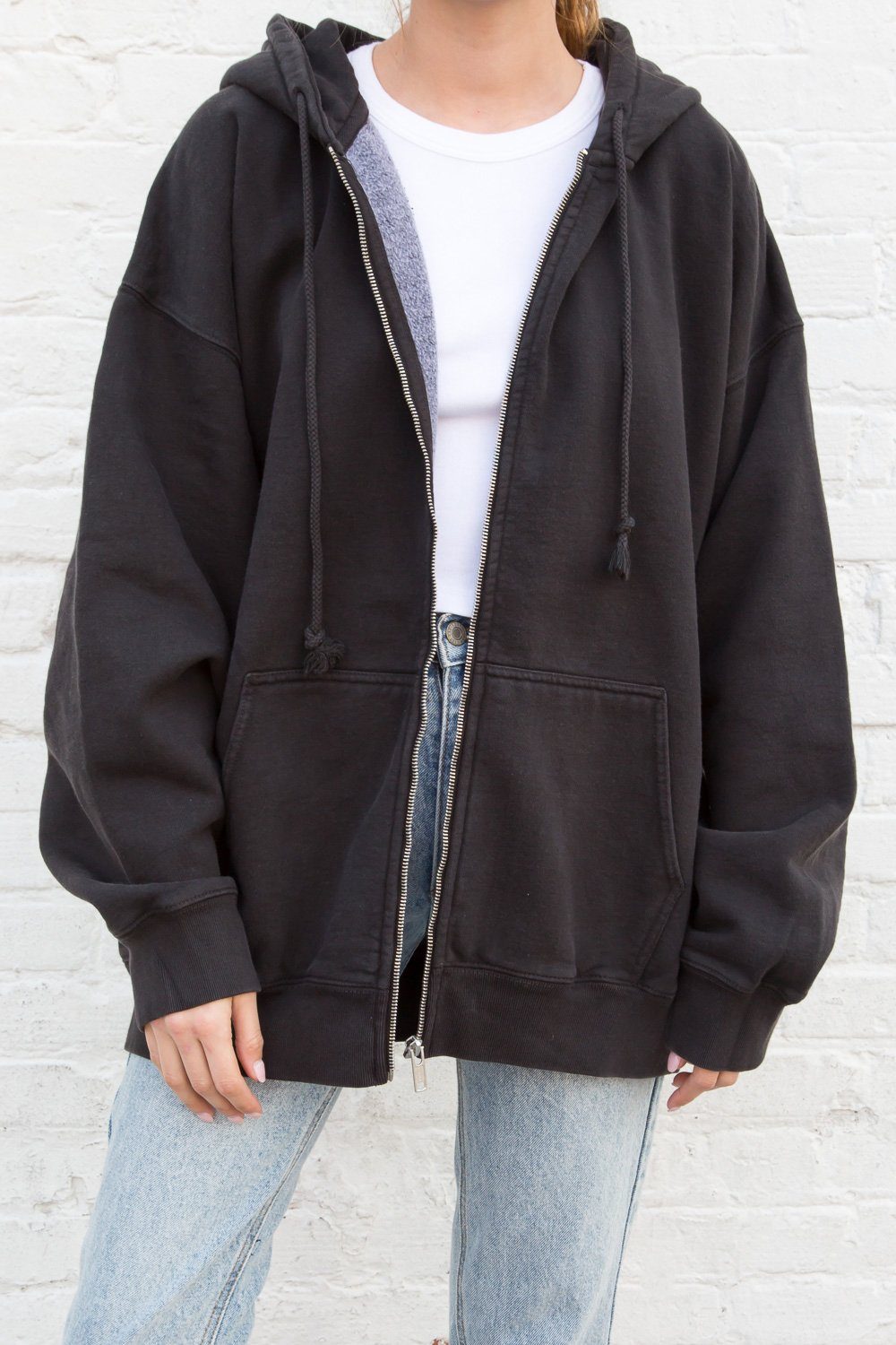 Brandy melville black hoodie with butterfly Clearance