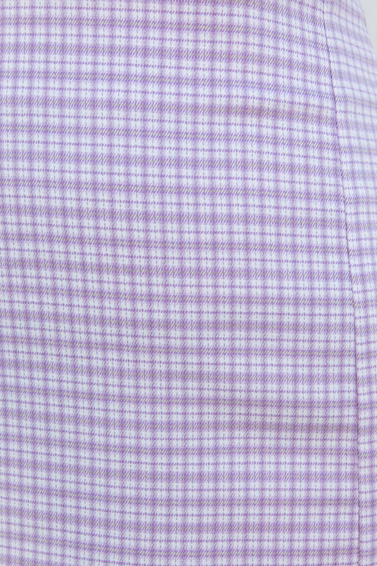 Cara Skirt | Light Purple and White Plaid / XS/S
