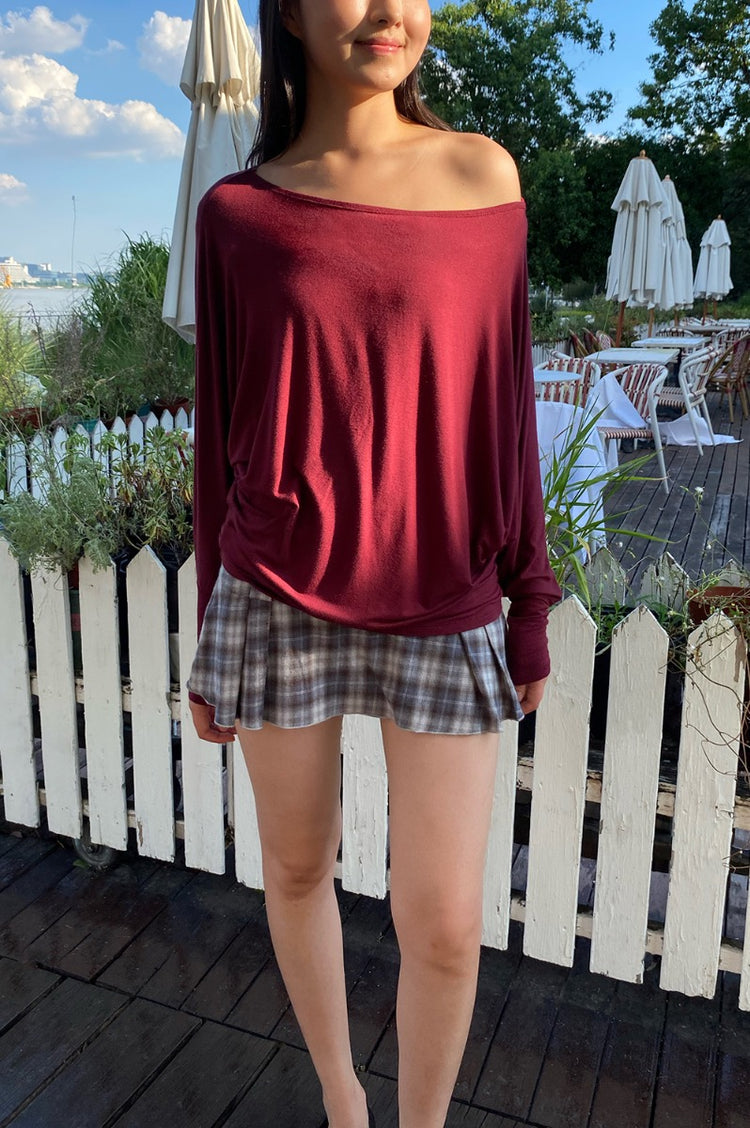 Aina Top | Burgundy / XS/S