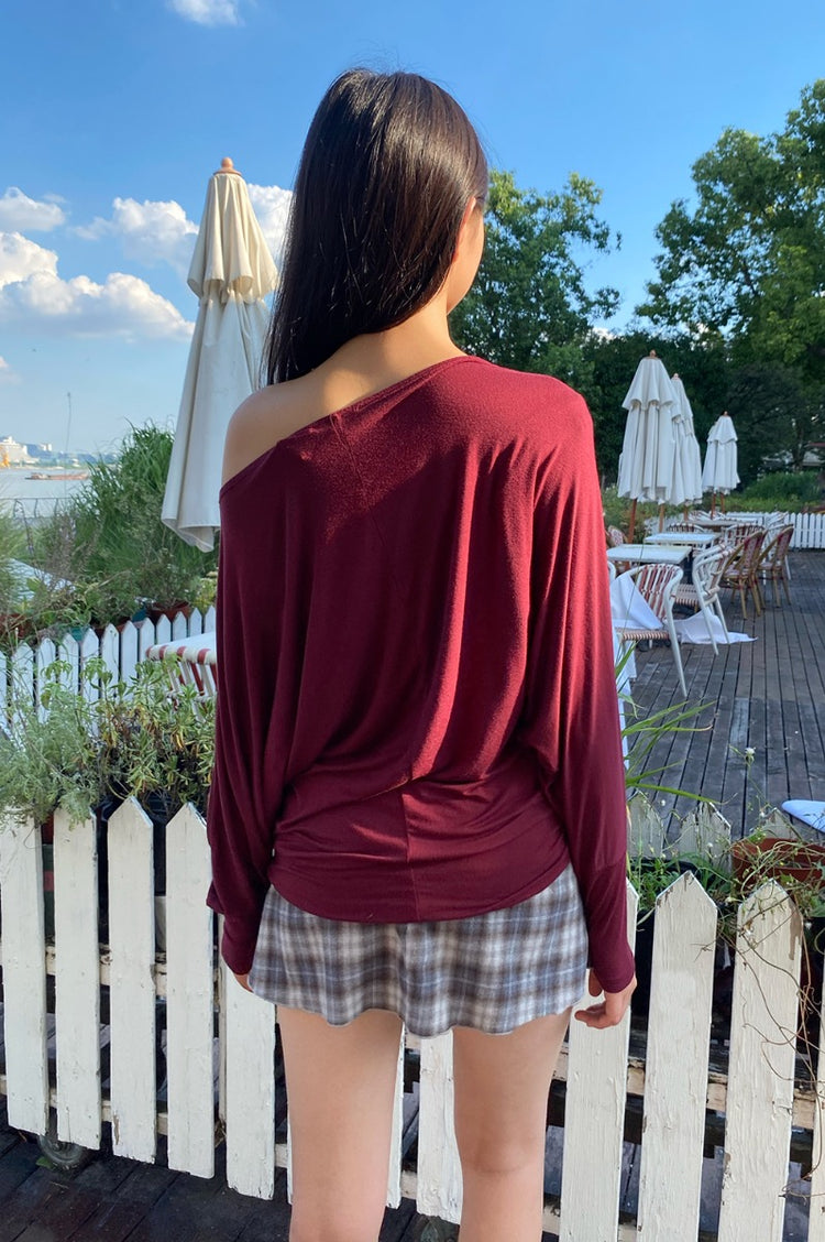 Aina Top | Burgundy / XS/S
