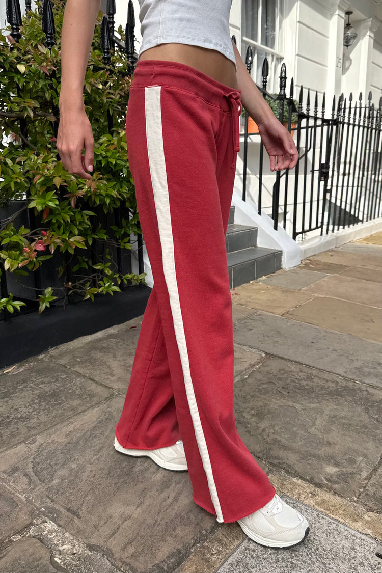 Hillary Stripe Yoga Pants | Red / XS/S