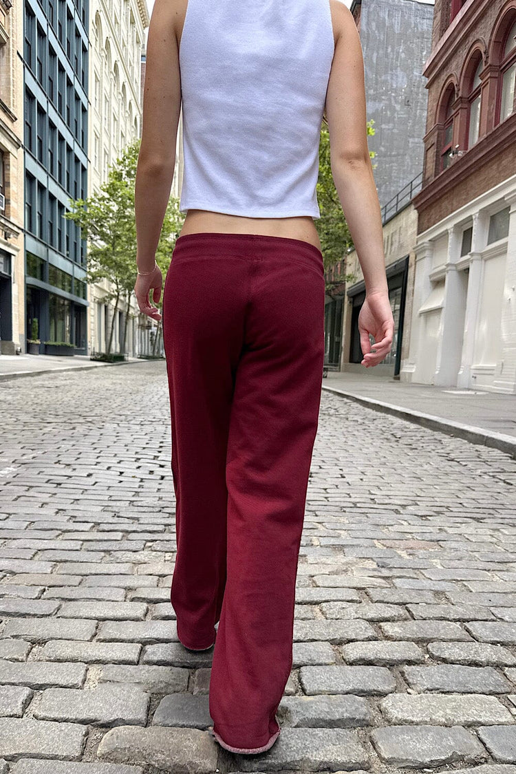 Hillary Soft Yoga Pants | Burgundy / XS/S