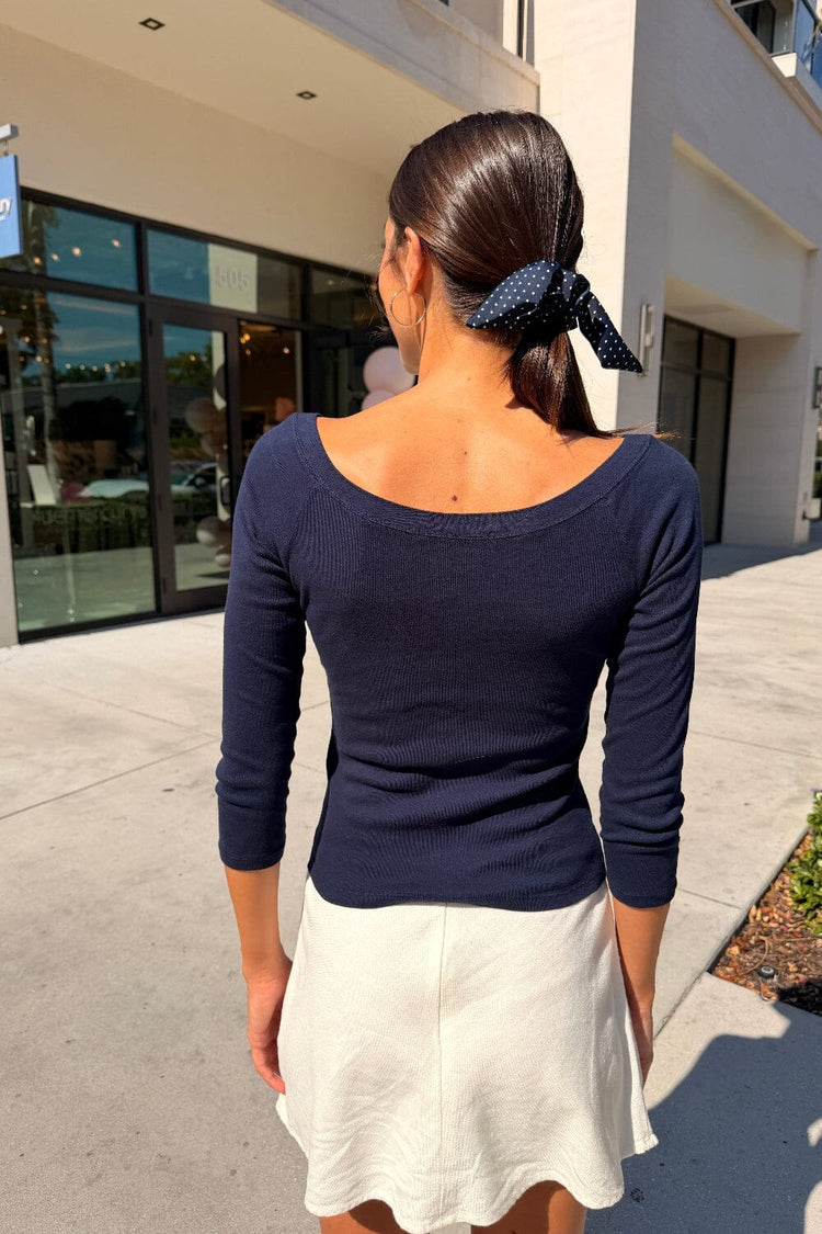 Meredith Top | Navy Blue / XS/S