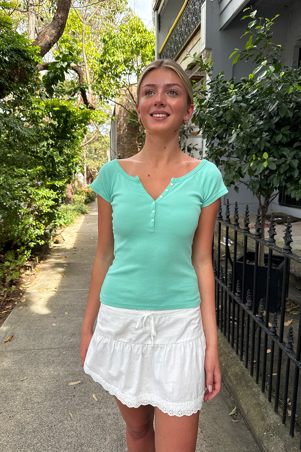 Zelly Top | Seafoam Teal / XS/S