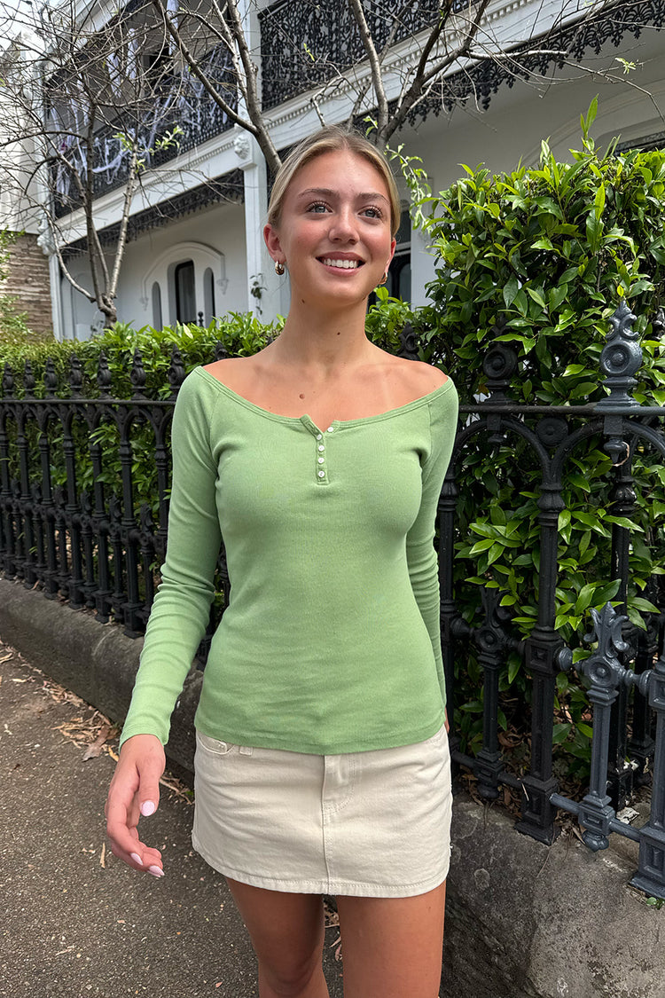 Zelly Top | Light Olive Green / XS/S