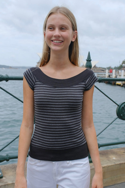 Black Grey Stripes / XS/S