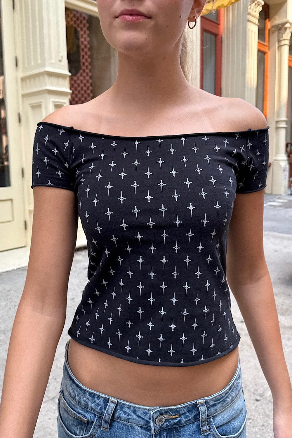 Black with White Dagger / XS/S