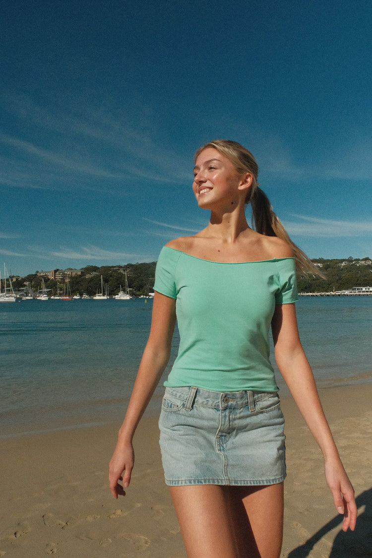 Bonnie Top | Seafoam Teal / XS/S