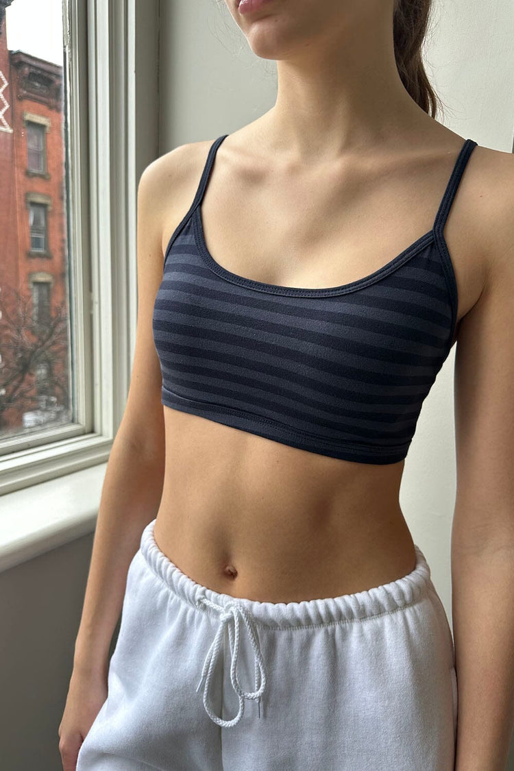 Laney Striped Bra Top | Faded Navy Stripes / XS/S