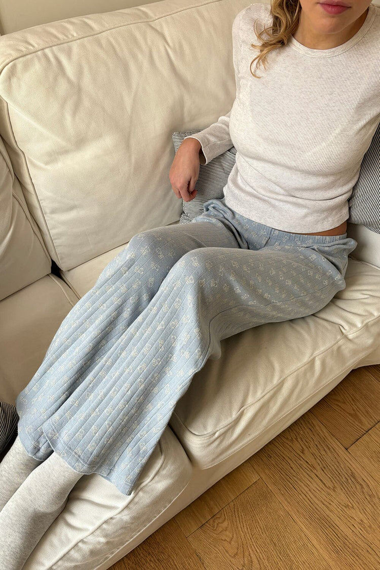 Kiera Teddy Bear Sweatpants | Light Blue / S