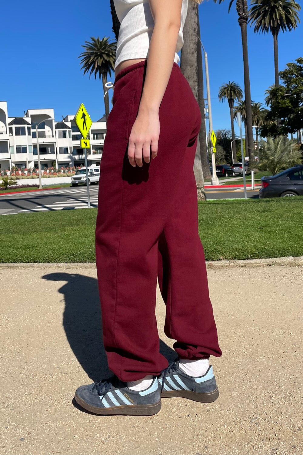 Rosa Tie Sweatpants | Burgundy / S
