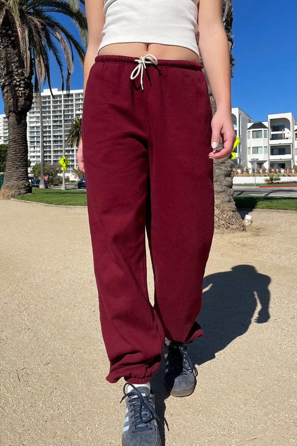 Rosa Tie Sweatpants | Burgundy / S