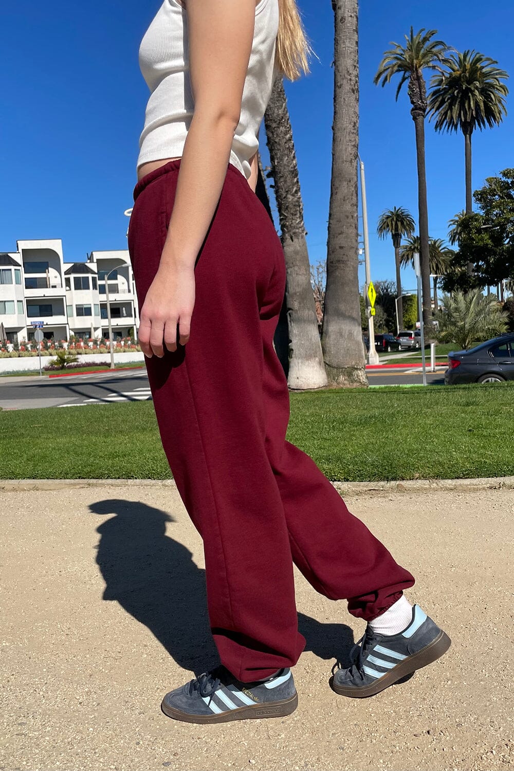 Rosa Tie Sweatpants | Burgundy / S