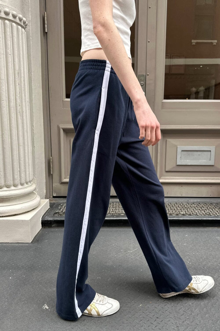 Anastasia Side Stripe Sweatpants | Navy / S/M