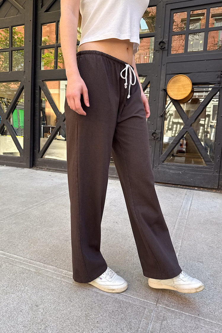 Anastasia Tie Sweatpants | Dark Brown / S