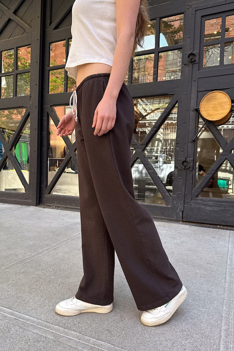 Anastasia Tie Sweatpants | Dark Brown / S