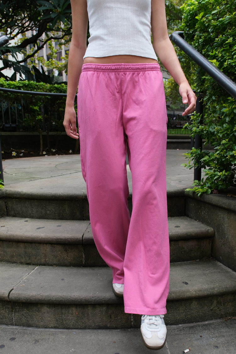 Anastasia Tie Sweatpants | Fuchsia / S/M