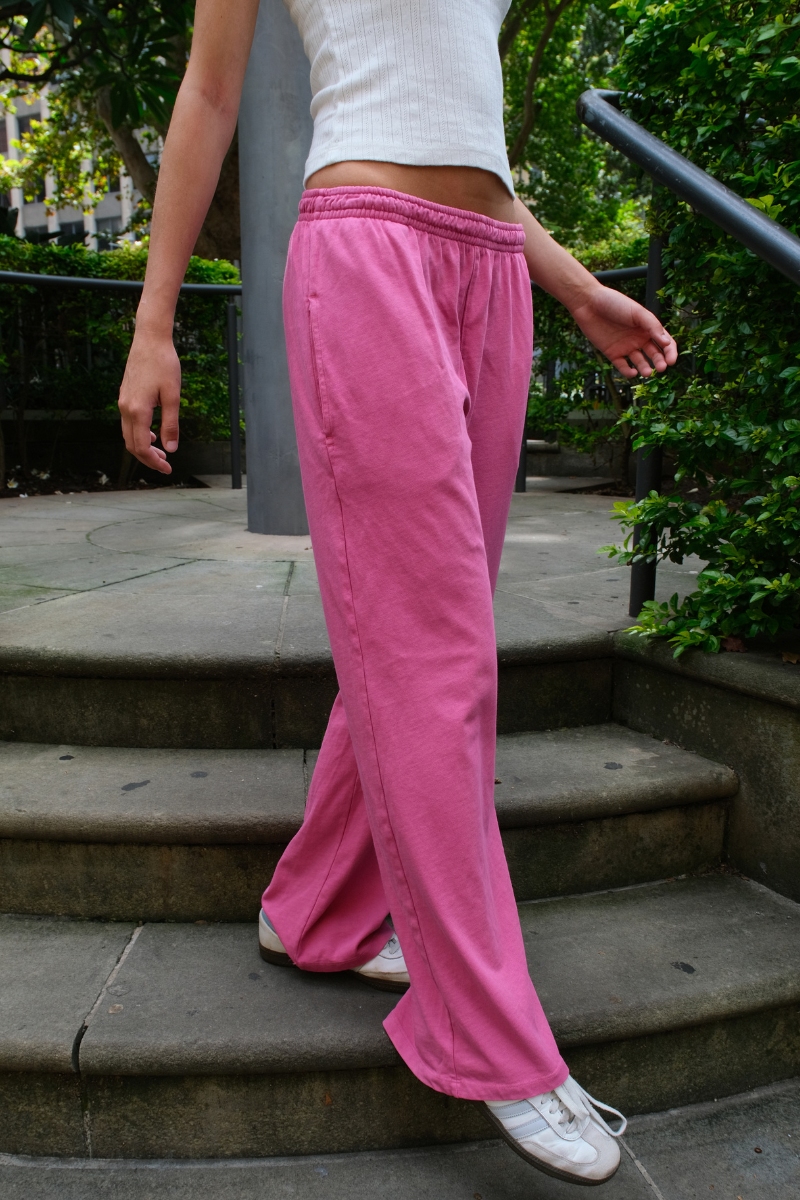 Anastasia Tie Sweatpants | Fuchsia / S/M