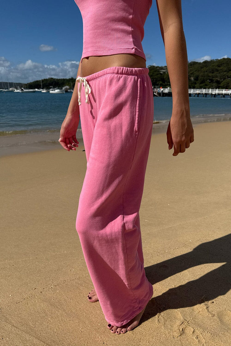 Anastasia Tie Sweatpants | Bubblegum Pink / XS/S
