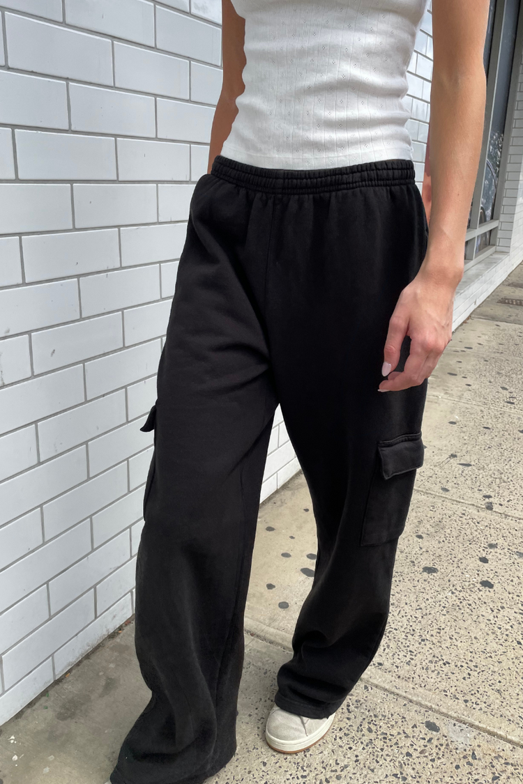 Anastasia Soft Pocket Sweatpants | Black / S