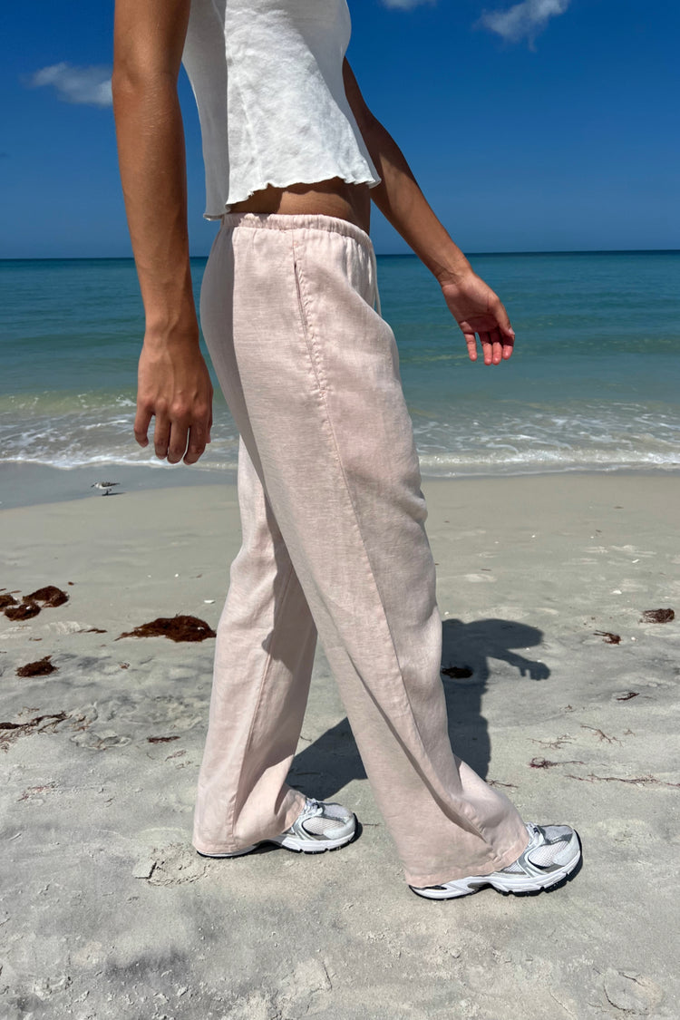 Anastasia Linen Pants | Rose Pink / S