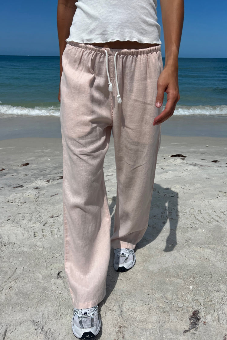 Anastasia Linen Pants | Rose Pink / S