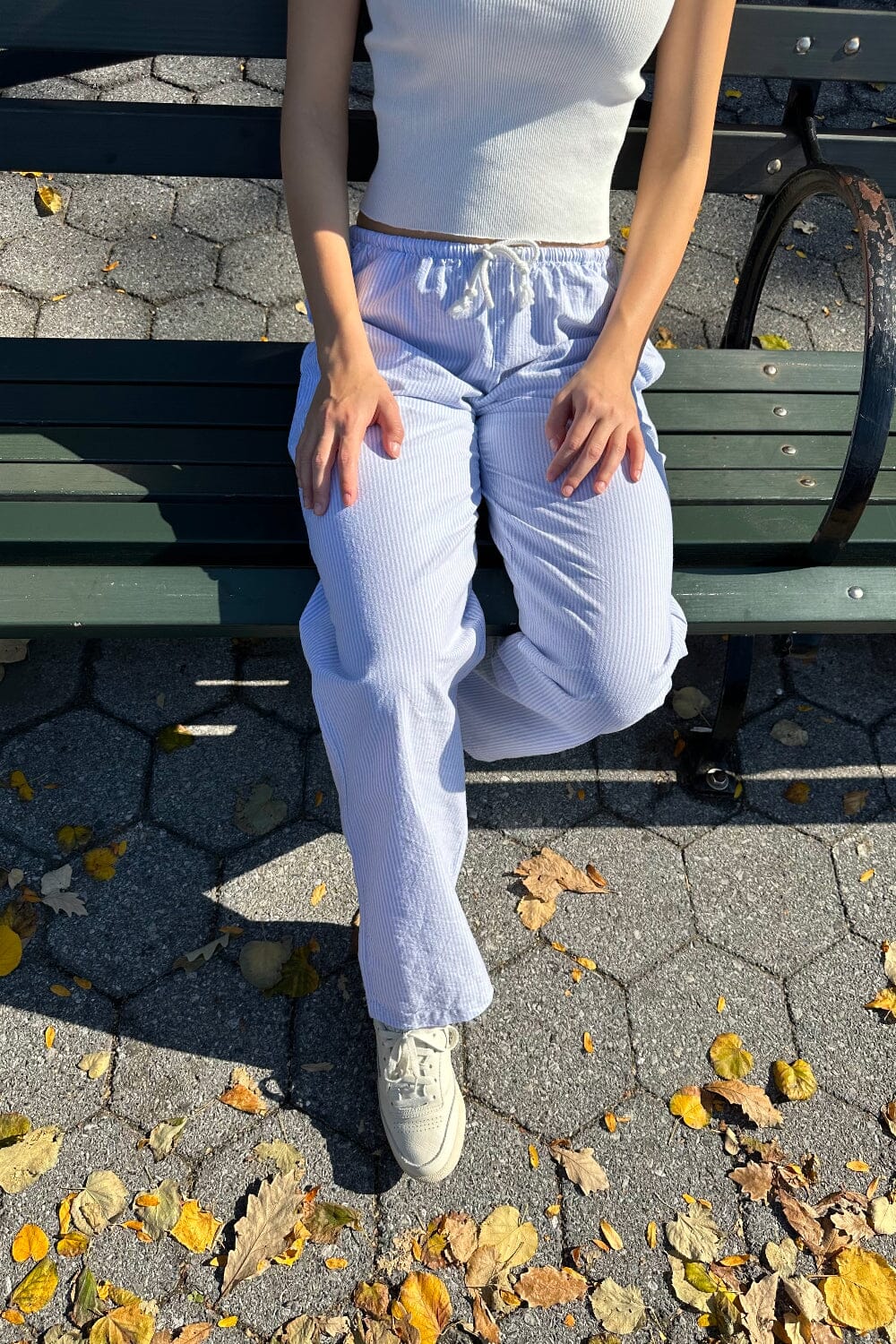 White Light Blue Striped / S/M