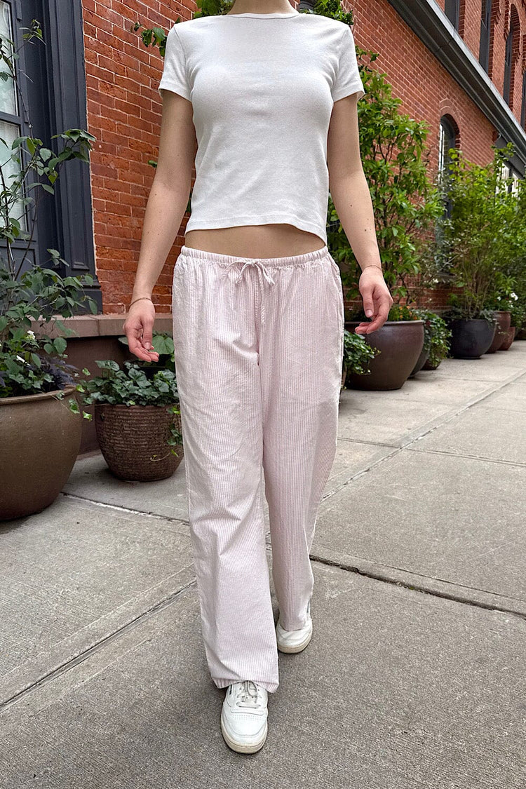 Anastasia Pants | Pink and White Stripes / S