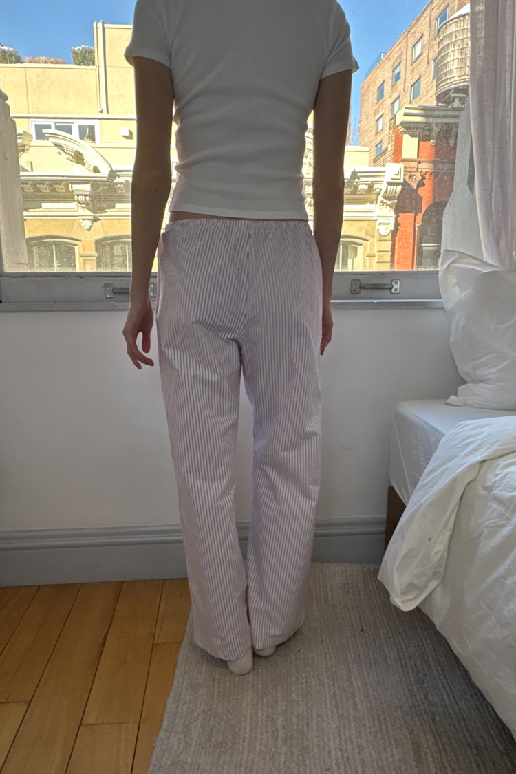 Nanda Striped Pants | Thin Red Vertical Stripes / S/M