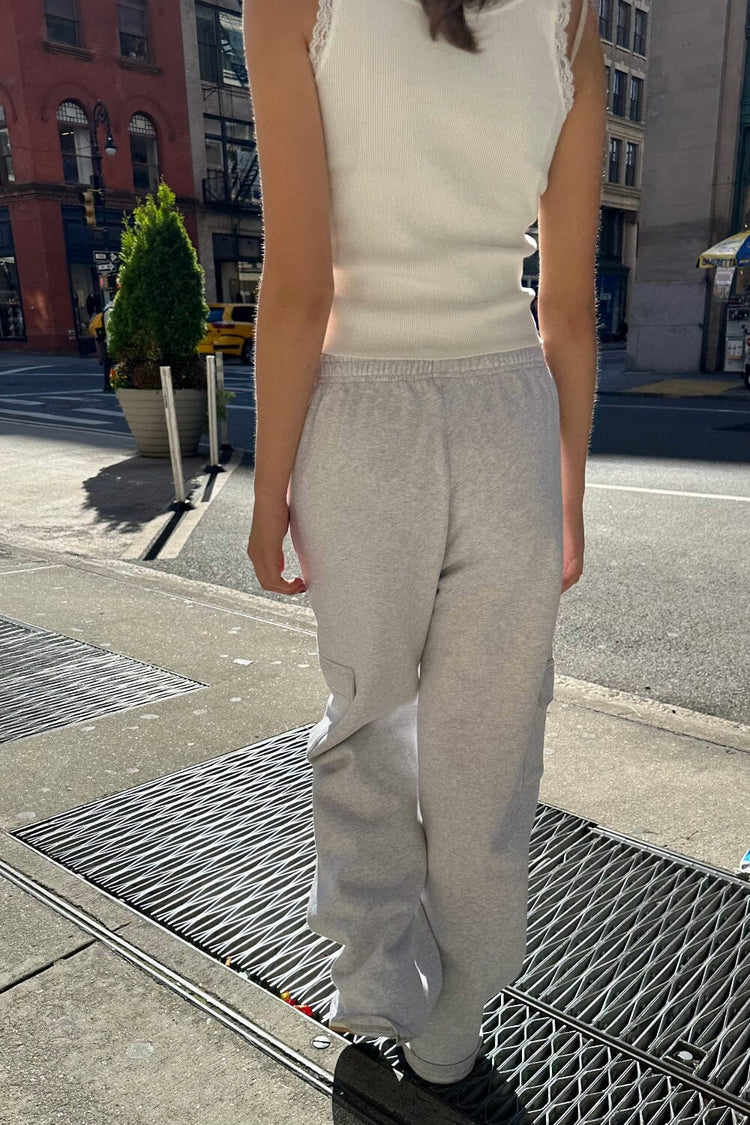 Anastasia Soft Pocket Sweatpants | Silver Grey / S