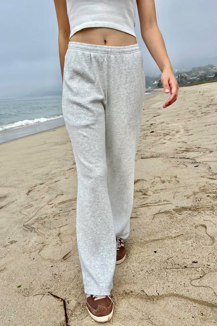 Anastasia Waffle Sweatpants | light heather grey / S/M