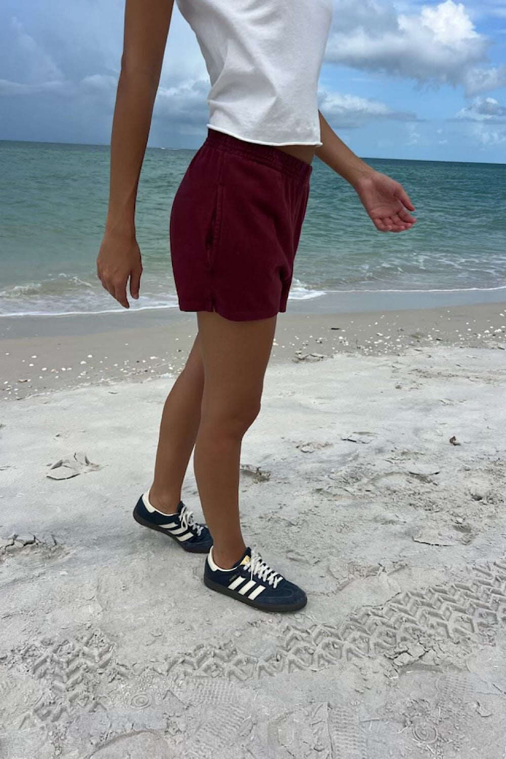 Rosa Sweatshorts | Burgundy / XS/S