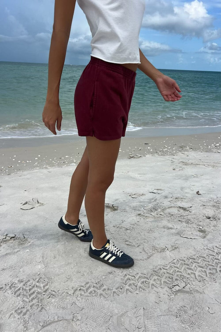 Rosa Sweatshorts | Burgundy / XS/S