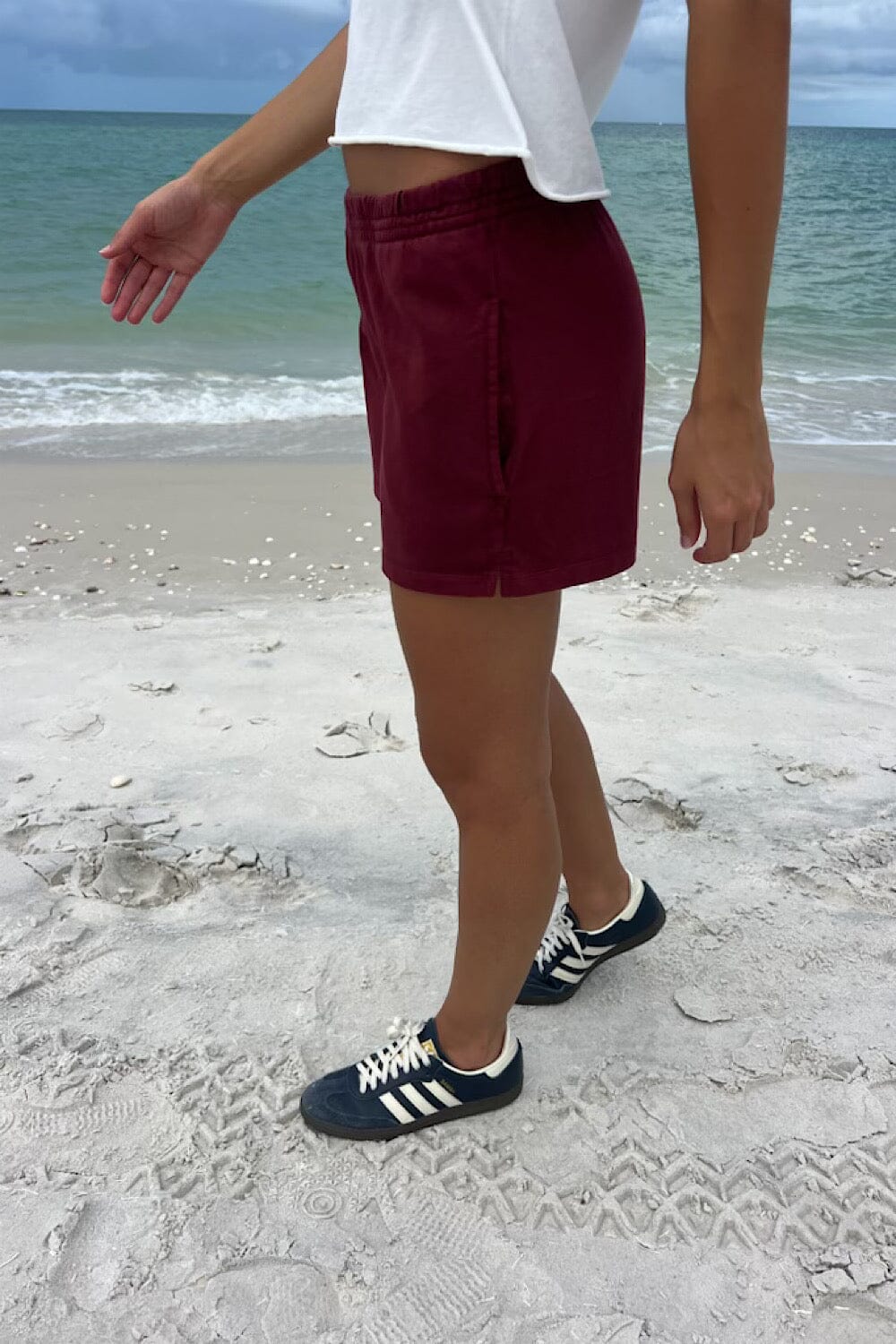 Rosa Sweatshorts | Burgundy / XS/S
