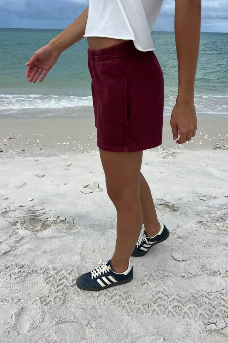 Rosa Sweatshorts | Burgundy / XS/S