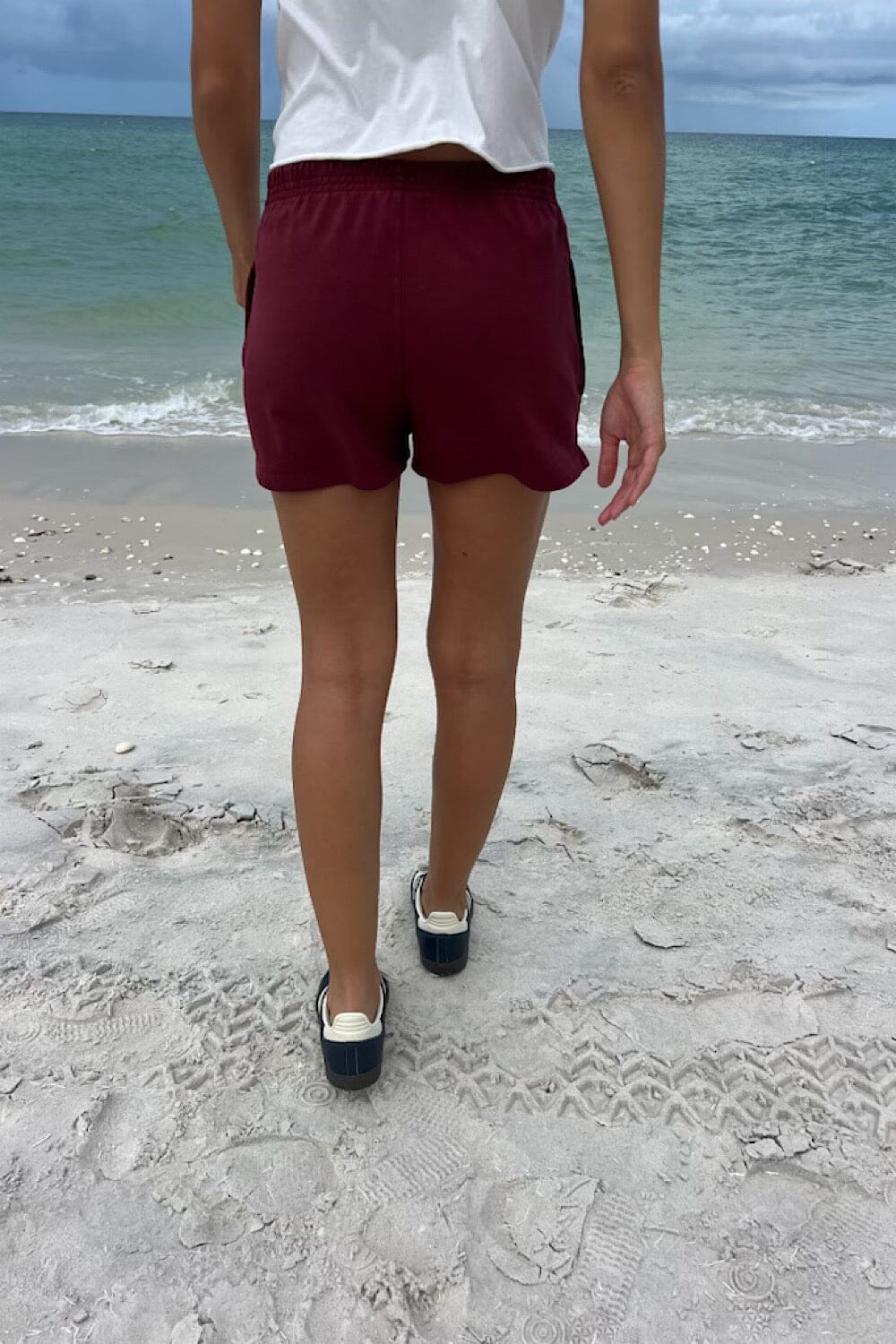 Rosa Sweatshorts | Burgundy / XS/S