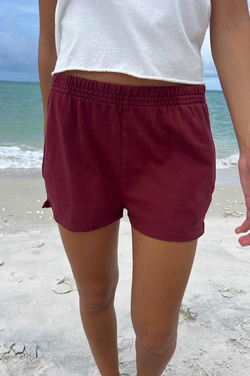 Rosa Sweatshorts | Burgundy / XS/S