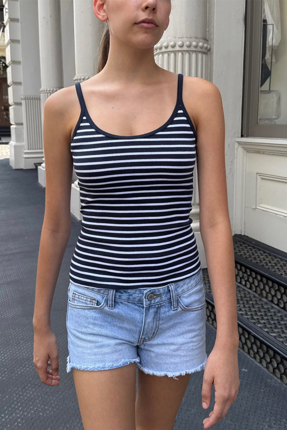 Navy Blue White Stripes / XS/S