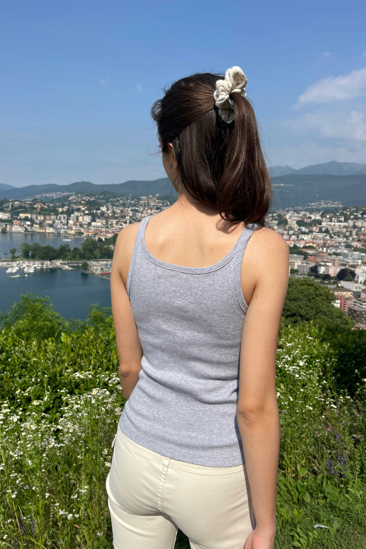 Beyonca Long Tank | Heather Grey / Regular Fit