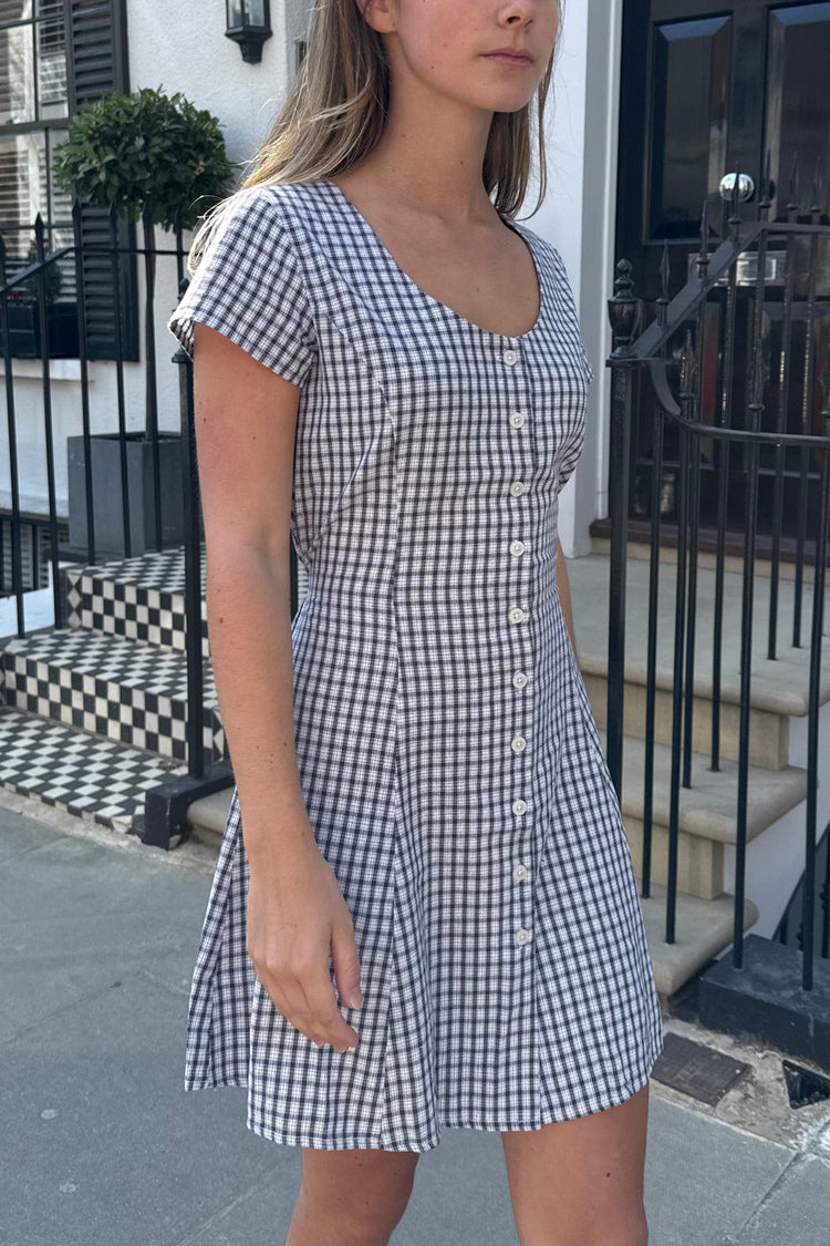 Ivie Gingham Dress | Navy Gingham / S