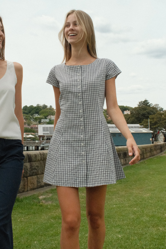 Navy Gingham / S