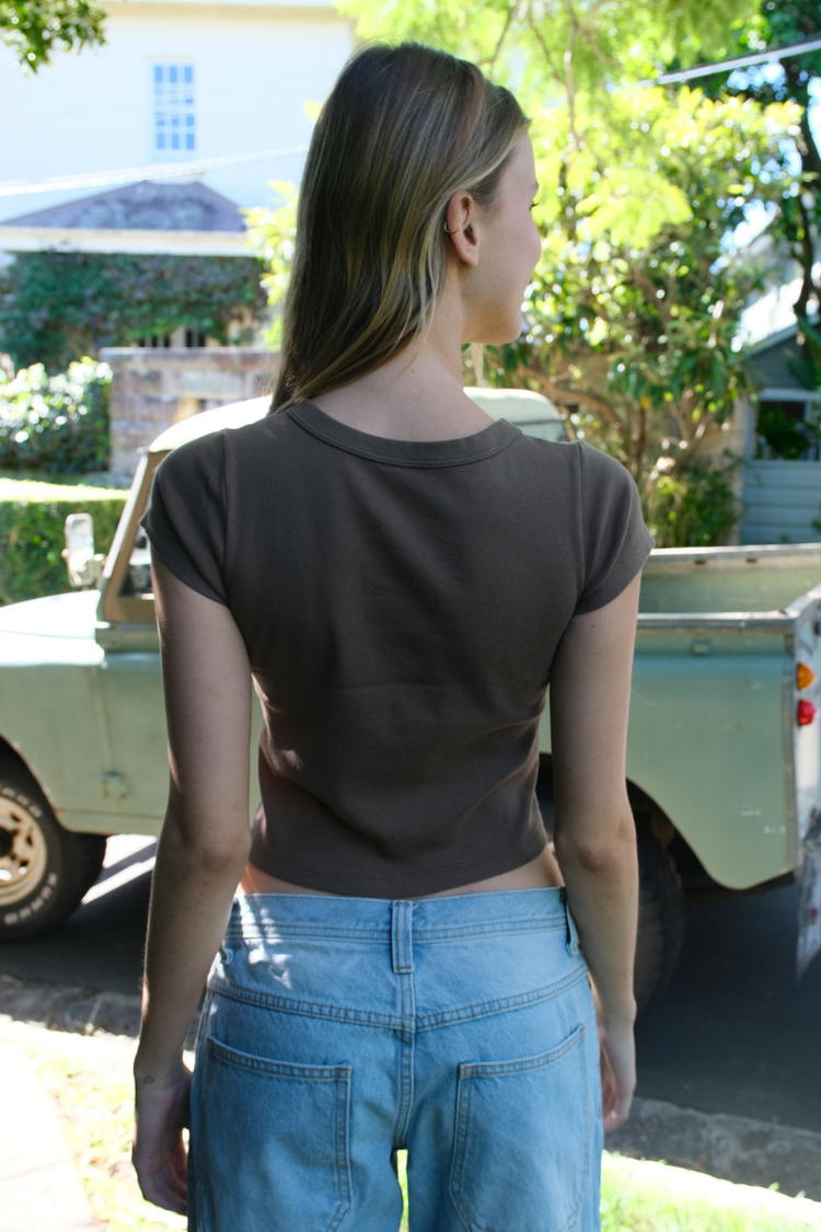 Ashlyn Top | Brown / S